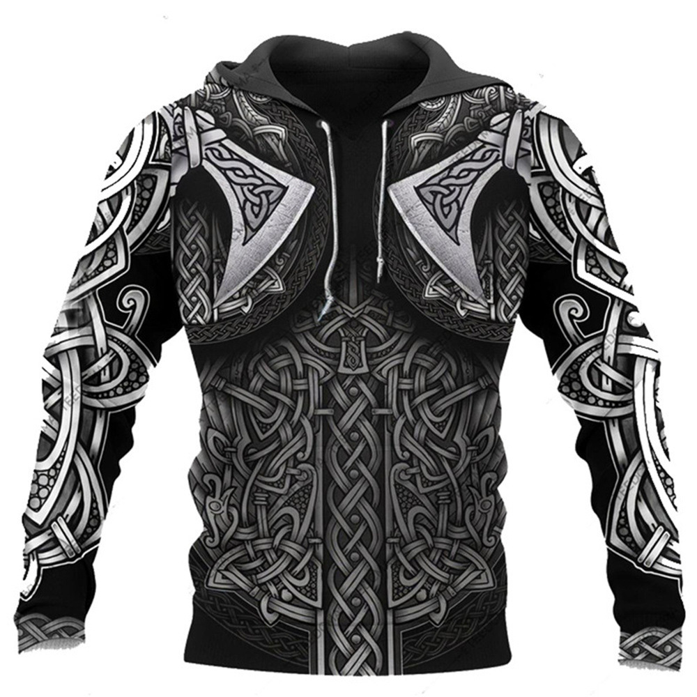 New Viking Hooded Sweatshirt Men's Hoodie - Image 2