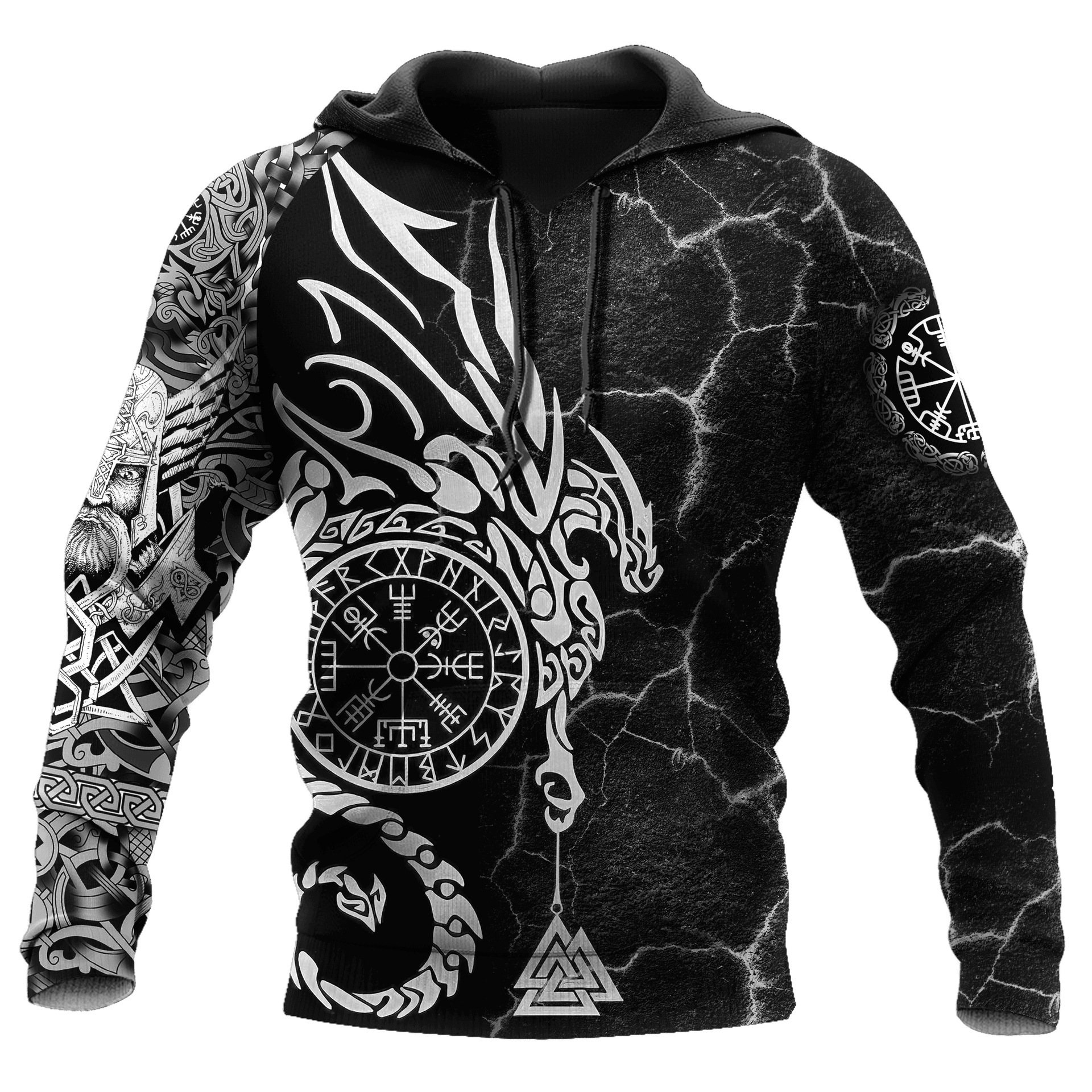 New Viking Hooded Sweatshirt Men's Hoodie - Image 4