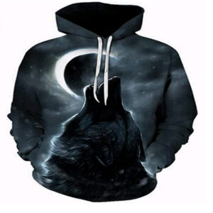 3D Printed Men’s Casual Loose-fitting Hoodie Sweater