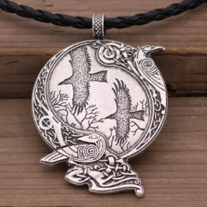 Alloy Pendant Viking Celtic Raven Necklace