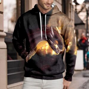 3D Digital Printing Men’s And Women’s Hoodie Pullover