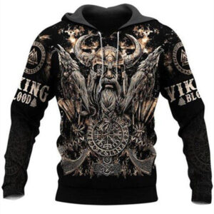 Fashion Street Trend Men’s Viking Mythology Sweatshirt