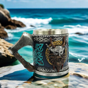European Medieval Omahawk Viking Character Mark Coffee Cup