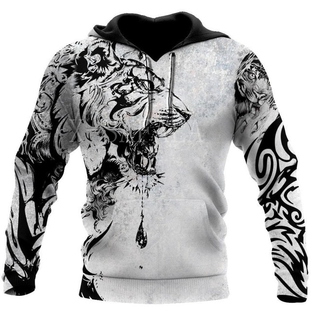 Hoodies For Men Cool Animal-print Street - Image 4