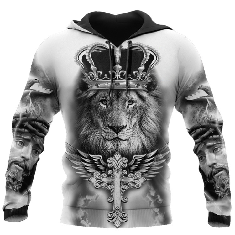 Hoodies For Men Cool Animal-print Street - Image 9