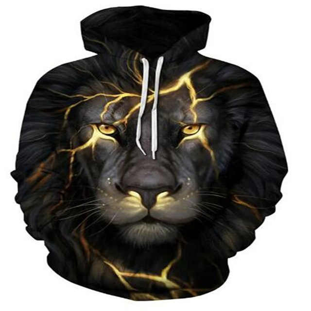 Hoodies For Men Cool Animal-print Street - Image 7